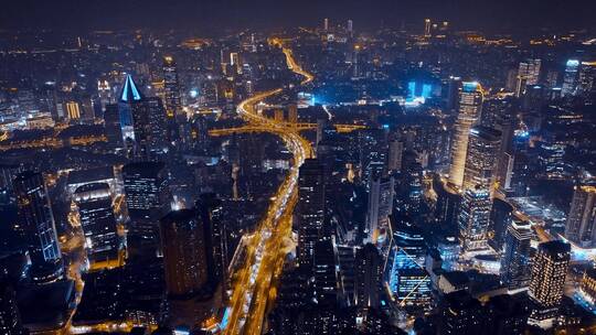 上海南北高架夜景