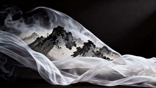 丝绸与群山共舞 光影国风 意境