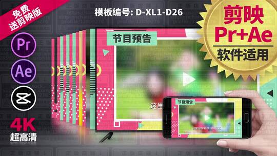 14件套视频模板Pr+Ae+抖音剪映 D-XL1-D26