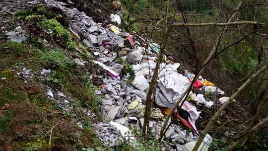 农村白色垃圾垃圾遍地生态环保环境破坏