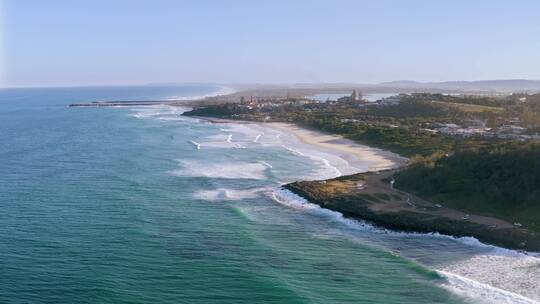 航拍新南威尔士州雪莱海滩视频素材模板下载