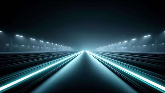 未来科技隧道穿梭极速前进