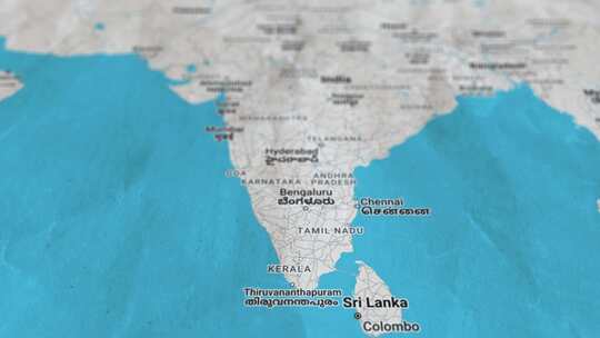 印度，纸质旅游地图