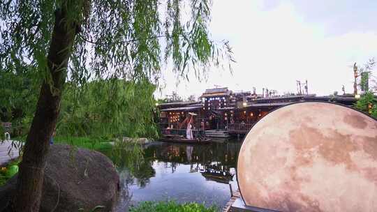 院子餐饮环境高清素材