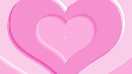 可爱的粉红色心形情人节背景视频素材模板下载