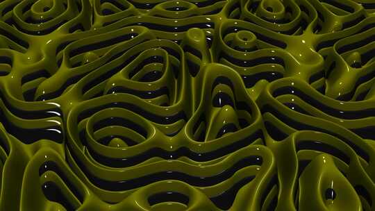 背景与橄榄黑色油漆的波浪，独家，3D渲染