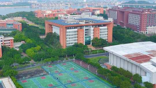 中山大学广州大学城东校区航拍东校园广州风