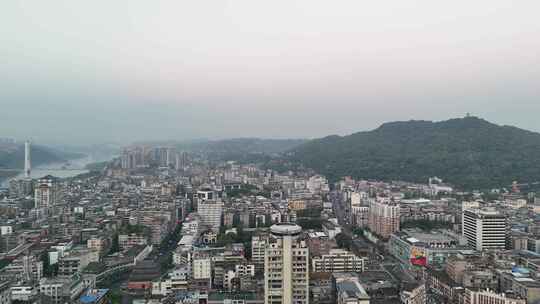 航拍四川宜宾建设宜宾城市风光