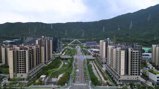 航拍深圳大鹏坝光建设