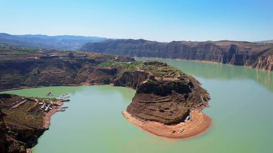 中国内蒙古呼和浩特老牛湾黄河大峡谷风光