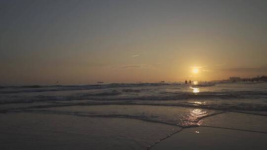 海滩夕阳空境