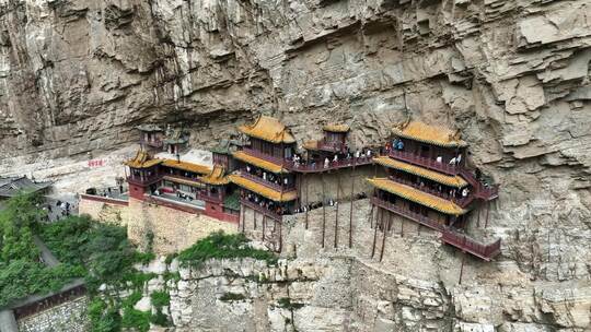 山西大同悬空寺航拍