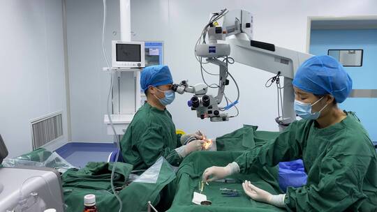眼部疾病手术白内障手术记录手术室医生手术视频素材模板下载
