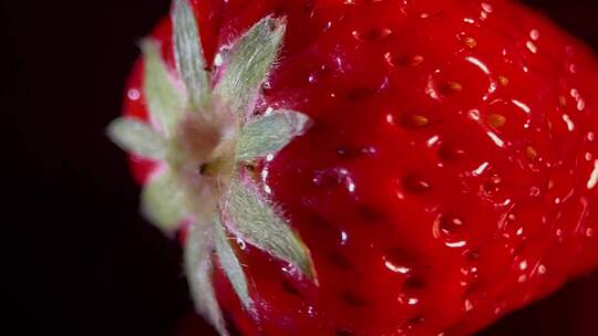 特写草莓表面