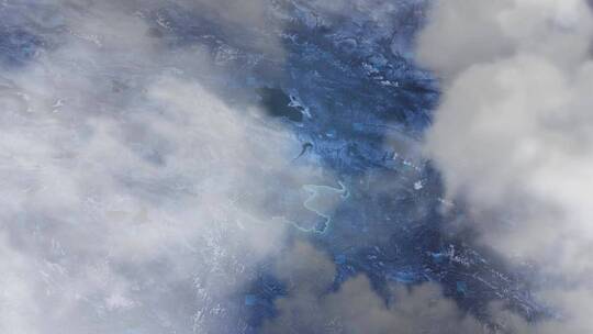海南藏族自治州-云雾俯冲勾勒轮廓
