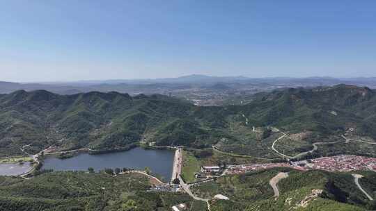 航拍威海里口山里口顶绝望坡秋季山野风景