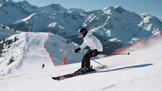雪山滑雪场人物滑雪素材
