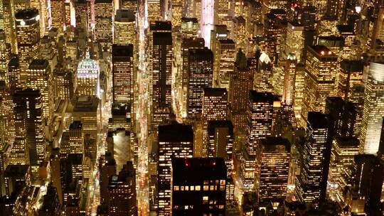 航拍纽约曼哈顿城市森林视频素材模板下载