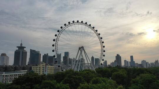 航拍合肥城市风景