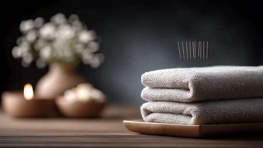 宁静氛围的针灸疗法场景展示