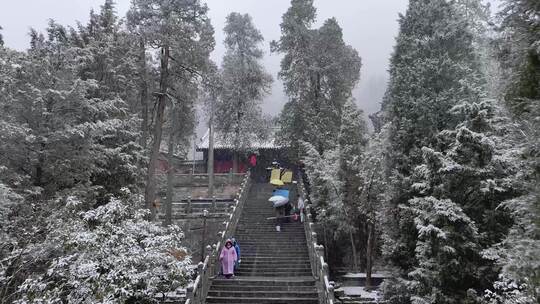 湖北十堰市武当山景区紫霄宫景观古迹旅游