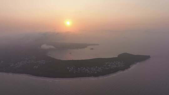 涠洲岛日出航拍