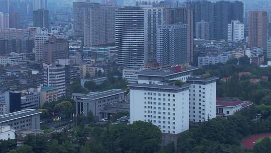 高楼变焦城市全景