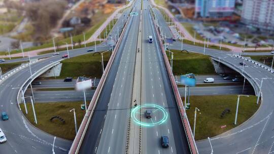科技未来互联网大数据汽车自动驾驶技术视频素材模板下载