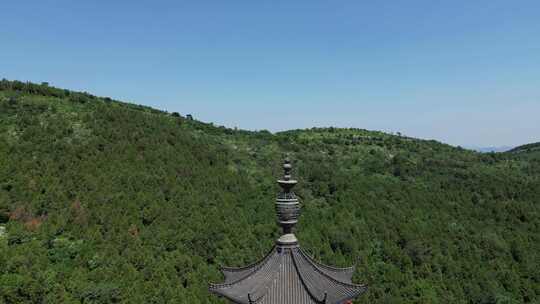 人文风光枣庄青檀寺庙2022夏季航拍宣传片段