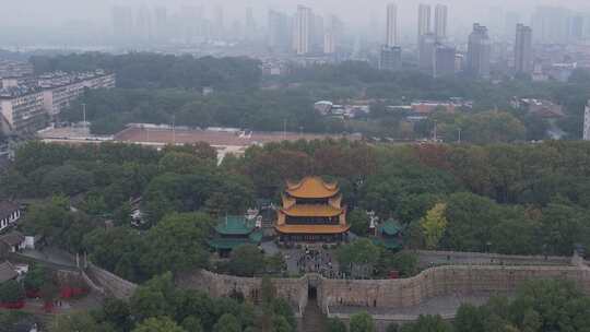 湖南岳阳楼景区航拍