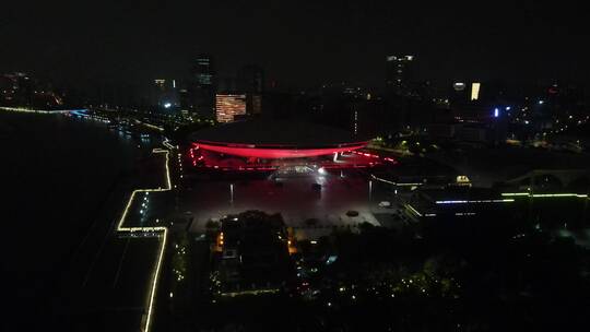上海梅赛德斯奔驰文化中心世博园黄浦江航拍