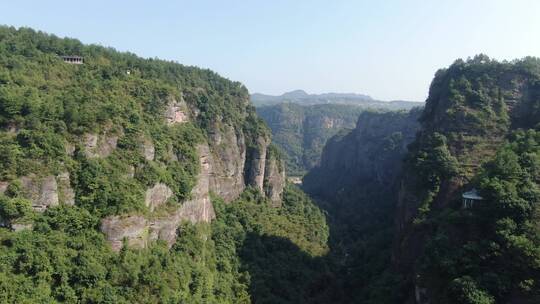 航拍浙江绍兴新昌穿岩十九峰