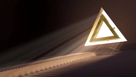 金色三角光影