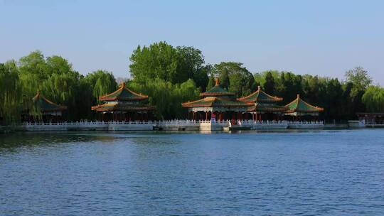 北京北海公园五龙亭延时摄影视频素材模板下载