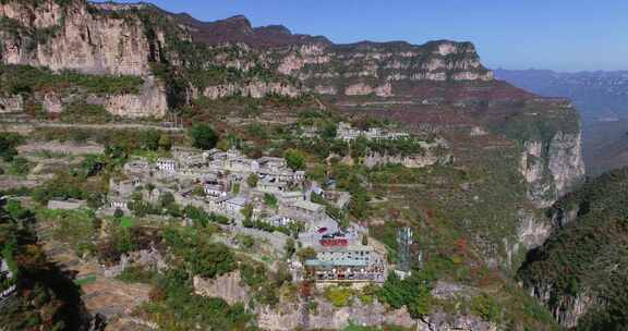 航拍河南太行山岳家寨02【套组】