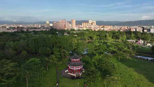 德宏州瑞丽市弄莫湖湿地公园风景