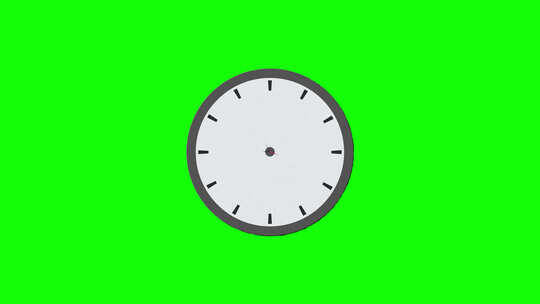 绿幕动画出现的一只时钟