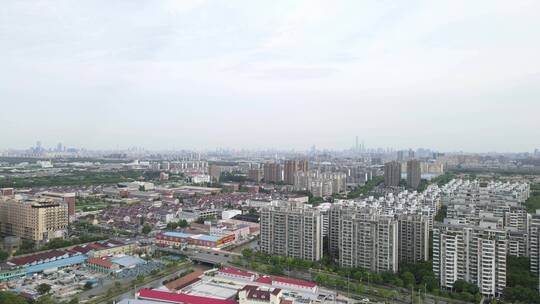 上海浦东新区康桥镇商业住宅别墅全景4K航拍