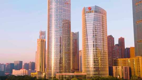 大气金色日出南昌中国银行