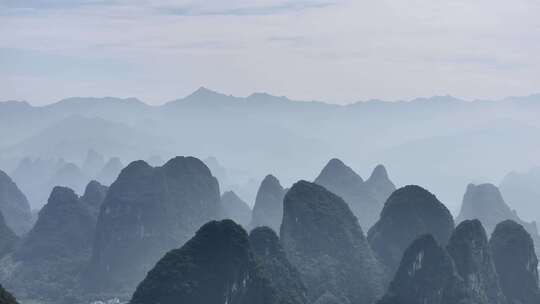 桂林山水航拍大山自然风光
