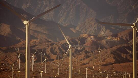 风电 风力发电 新能源 戈壁 风能