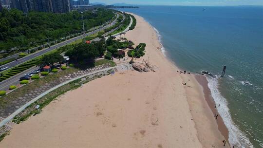 厦门航拍环岛路海边风景