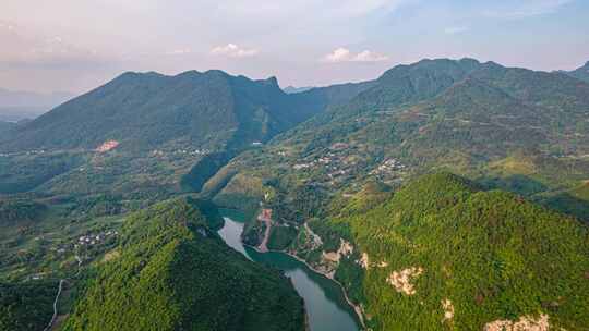 8K震撼湘西茅岩河大峡谷自然风光航拍延时