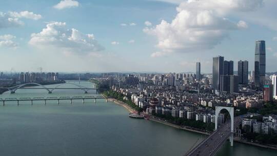 航拍柳州城市风貌全景 4k