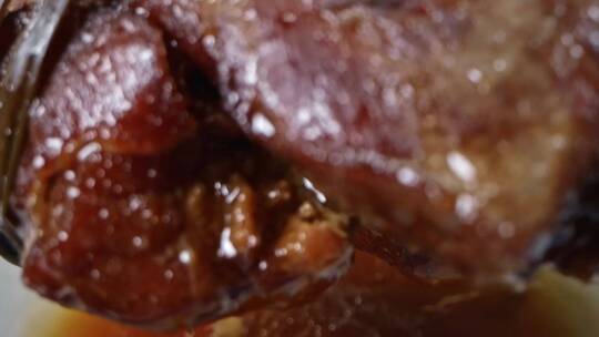 高清实拍美食东坡肉视频素材模板下载