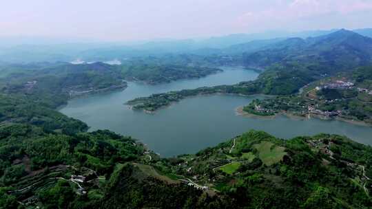 陕西安康瀛湖景区 汉江河流