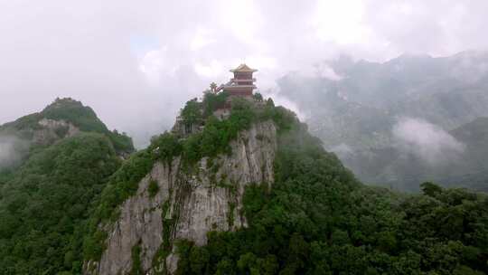 航拍南五台景区云海景观