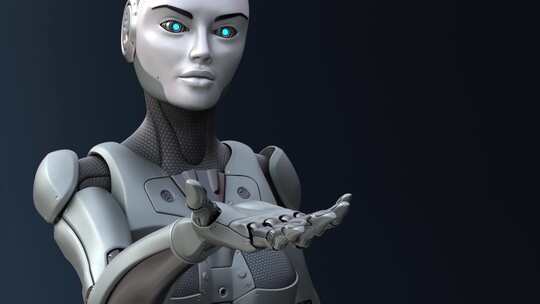 智能机器人人机交互科技智慧虚拟与现实全息