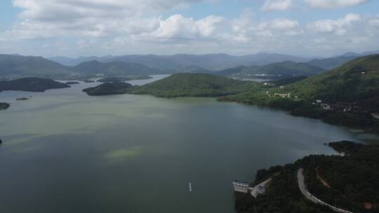 航拍福建东圳水库4K实拍视频