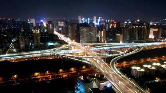 郑州东区中州大道延时夜景视频素材模板下载